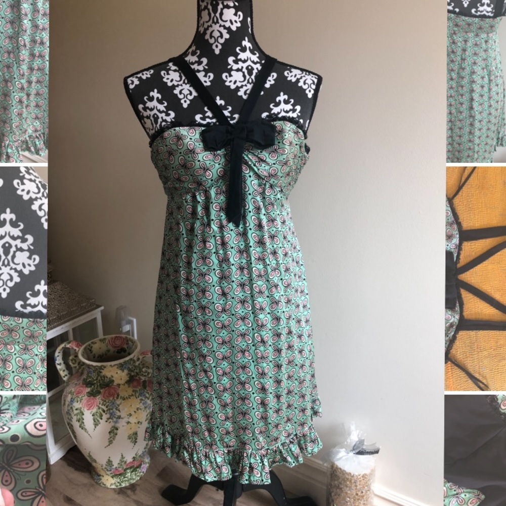 SOLD💕VINTAGE💕BETSEY JOHNSON silk Butterfly Dress